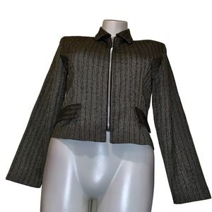 Inclinations Vintage Zip Up Blazer Jacket Made In USA, Size Large